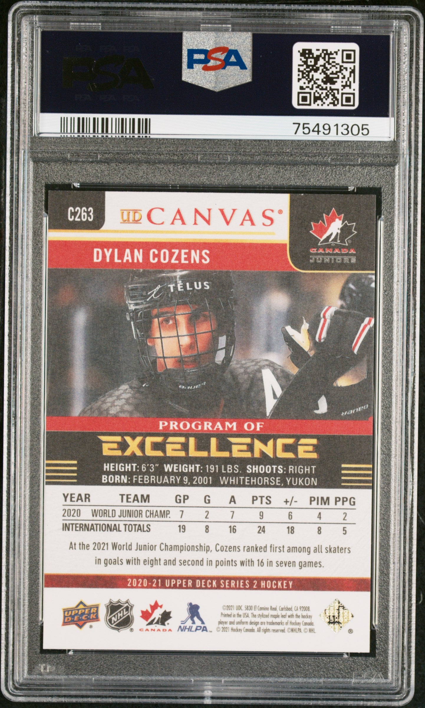2020 Upper Deck Ud Canvas #C263 Dylan Cozens Ud Canvas PSA 10