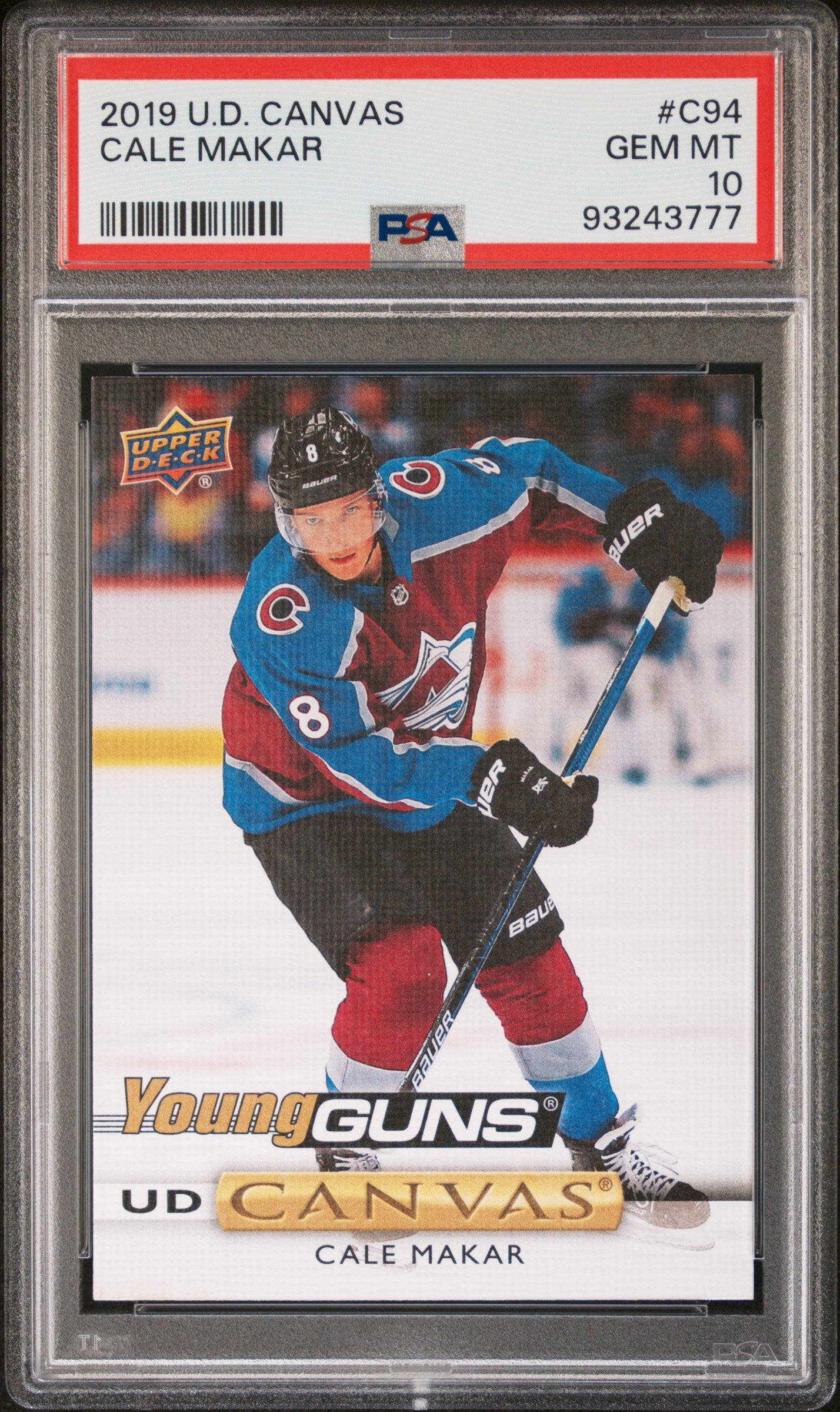 2019 Upper Deck Canvas #C94 Cale Makar PSA 10