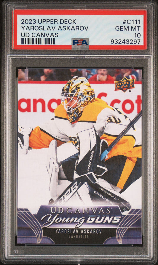 2023 Upper Deck Ud Canvas #C111 Yaroslav Askarov PSA 10