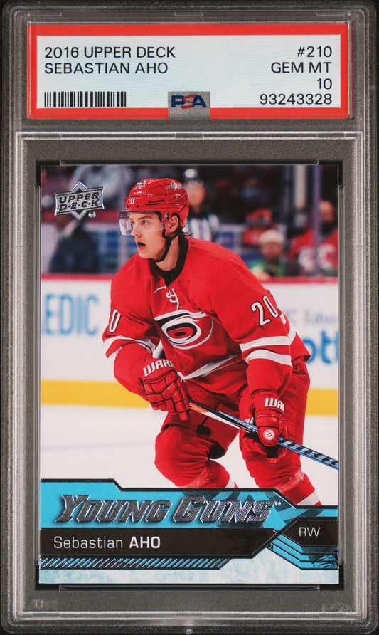 2016 Upper Deck #210 Sebastian Aho PSA 10
