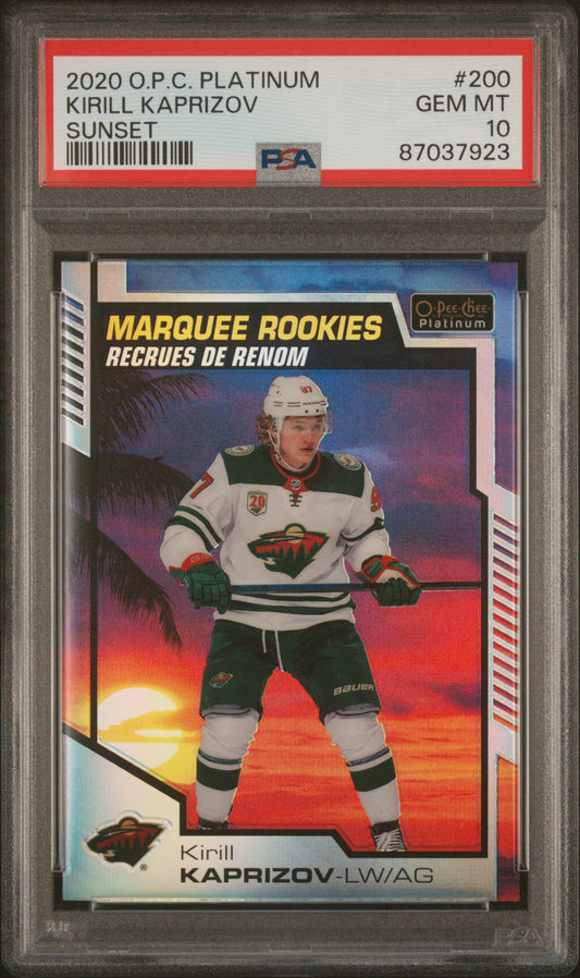 2020 O-Pee-Chee Platinum #200 Kirill Kaprizov Sunset PSA 10