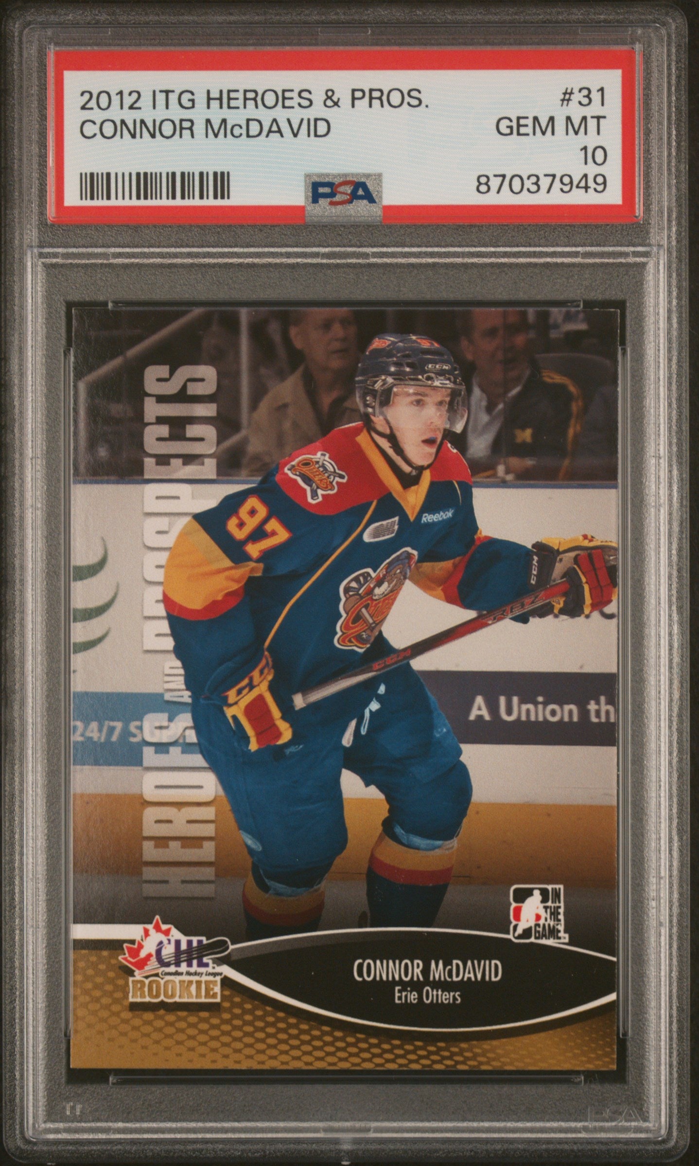 2012 Itg Heroes And Prospects #31 Connor Mcdavid PSA 10