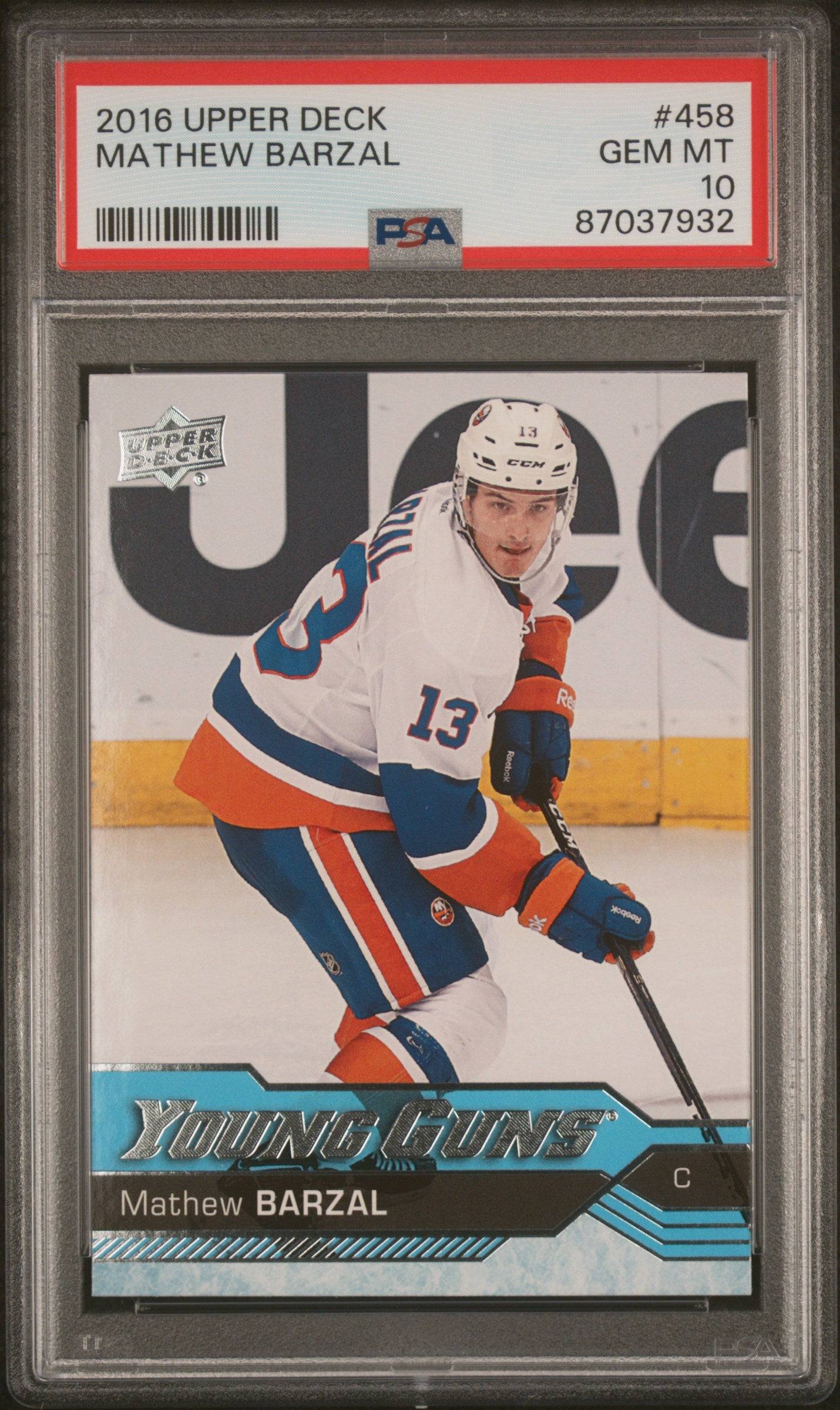 2016 Upper Deck #458 Mathew Barzal PSA 10