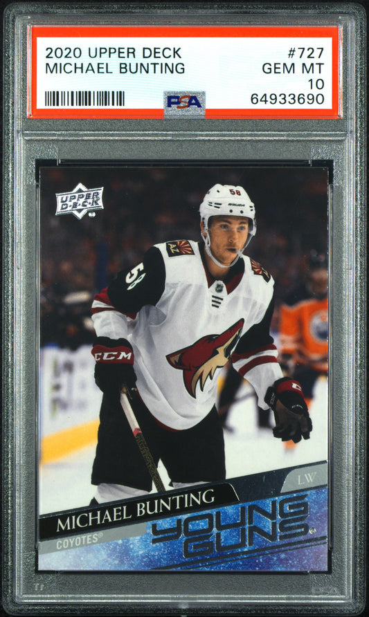2020 Upper Deck #727 Michael Bunting PSA 10