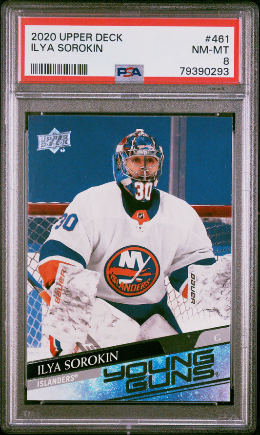 2020 Upper Deck #461 Ilya Sorokin PSA 8