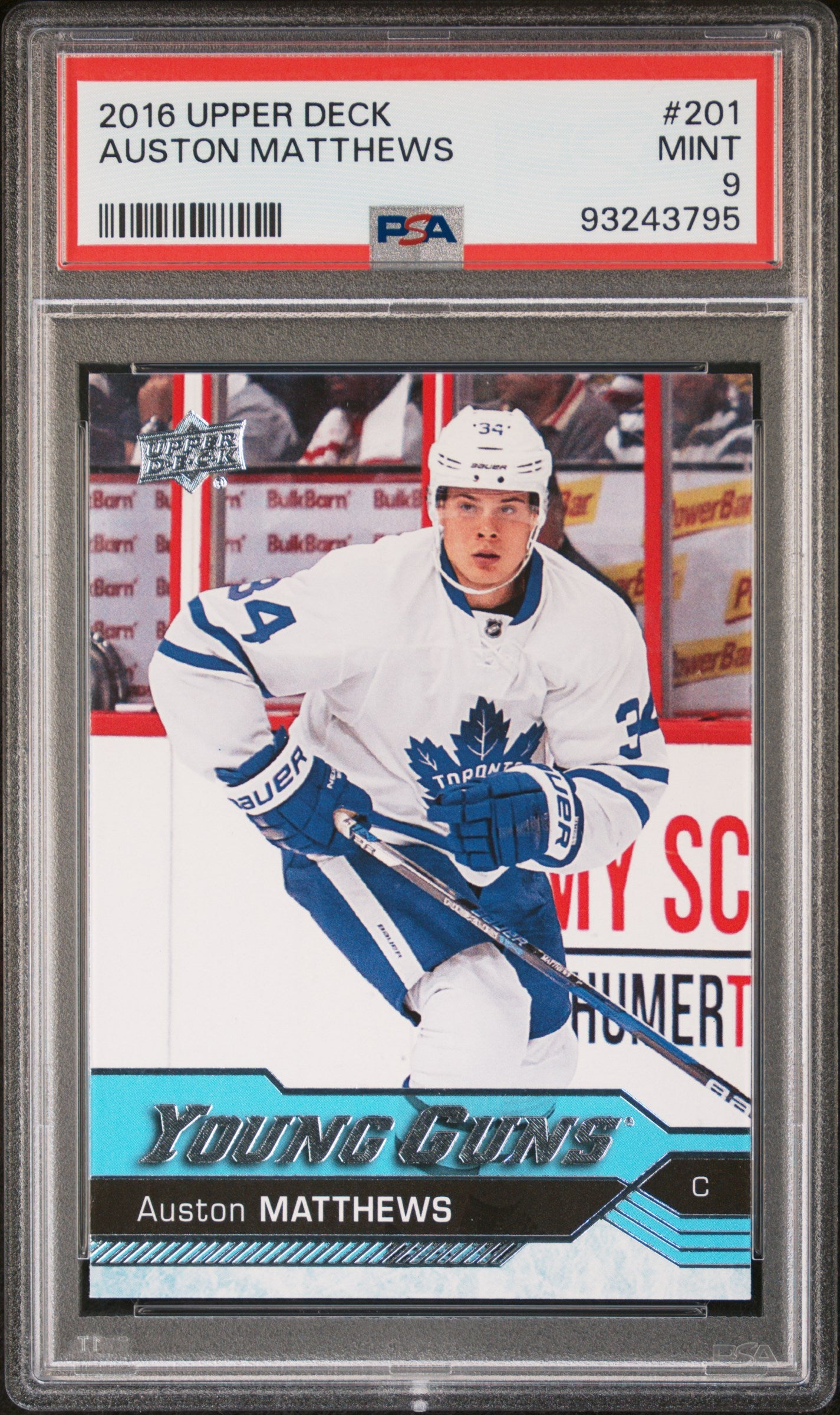 2016 Upper Deck #201 Auston Matthews PSA 9