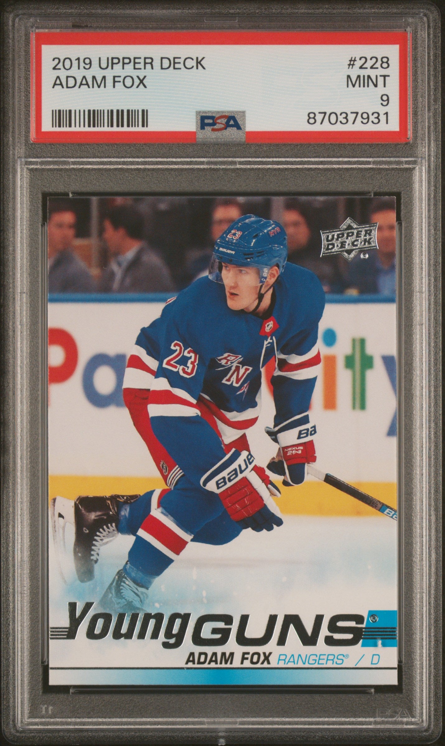2019 Upper Deck #228 Adam Fox PSA 9