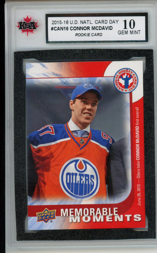 2015-16 Upper Deck National Card Day #Can16 Connor McDavid KSA 10 Gem Mint