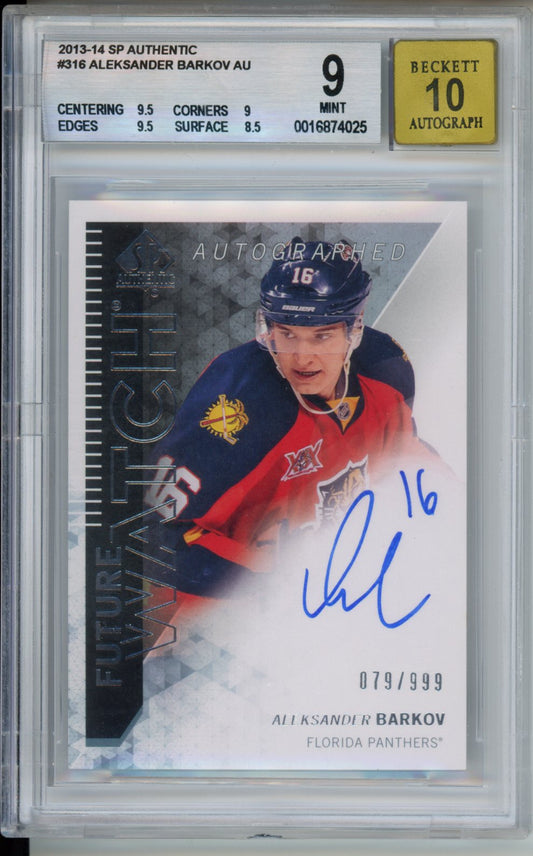 2013-14 SP Authentic #316 Aleksander Barkov Future Watch Auto RC BGS 9.0 Auto 10